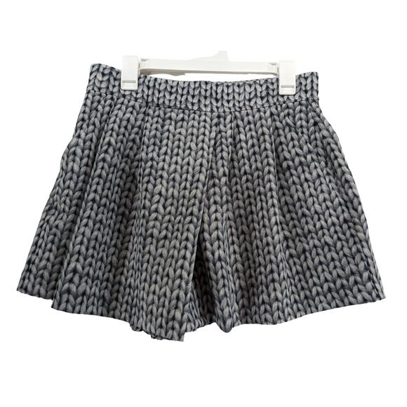 Banana‎ Republic Skort Shorts 10 Gray Wide Leg Front Banded Waist Printed Casual - Picture 1 of 9